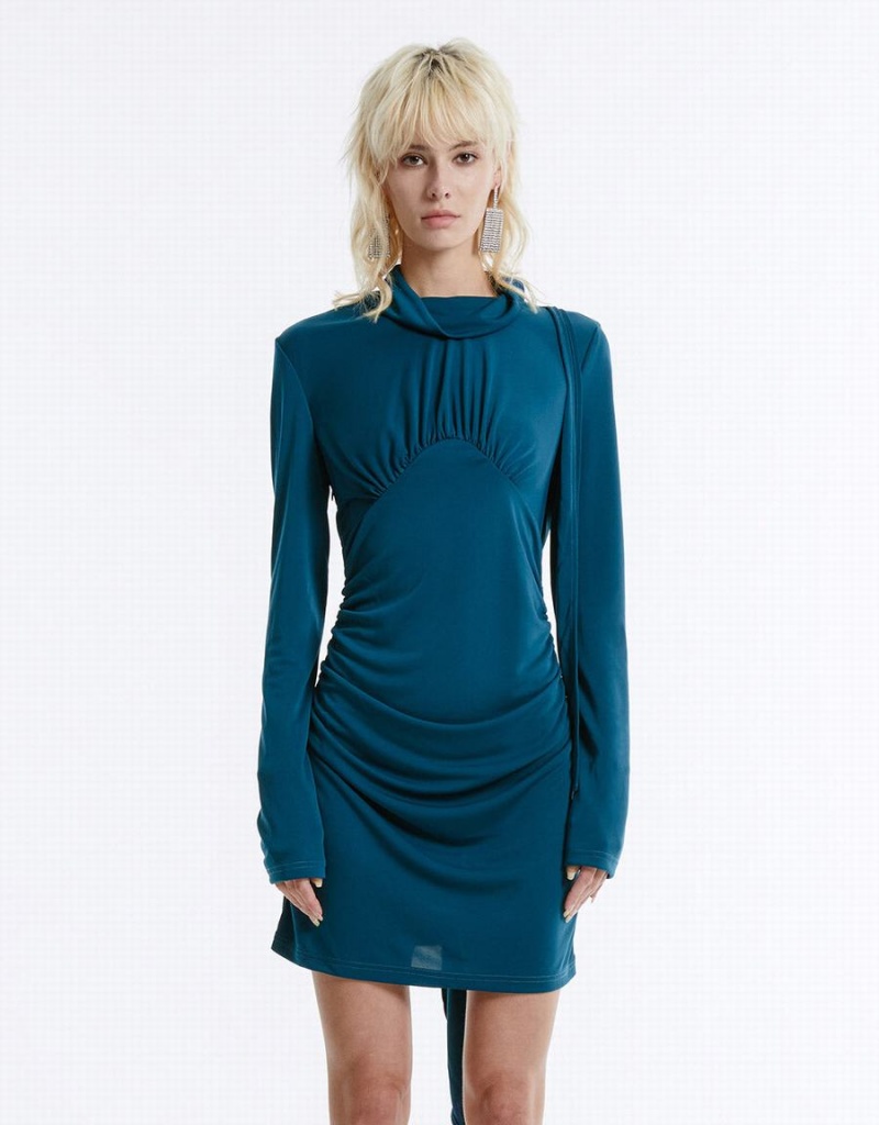 Vestido Urban Revivo Cut Out Ruched Mujer Verdes | TWO5588IO