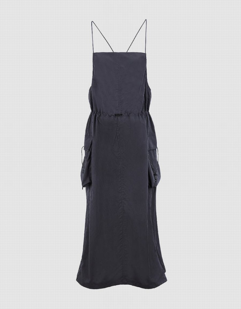 Vestido Urban Revivo Drawstring Cintura A-Line Cami Mujer Grises | LOU795AK