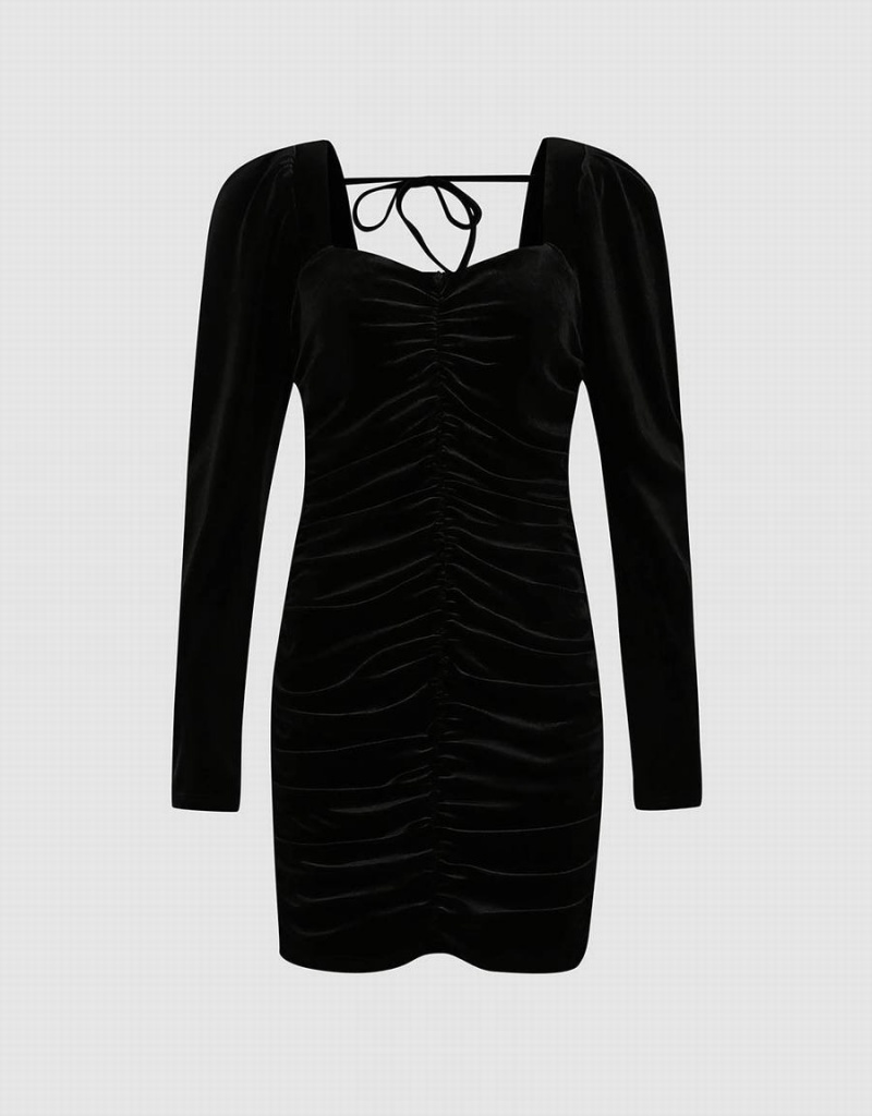 Vestido Urban Revivo Flaco A-Line Mini Mujer Negros | SRT2920WQ