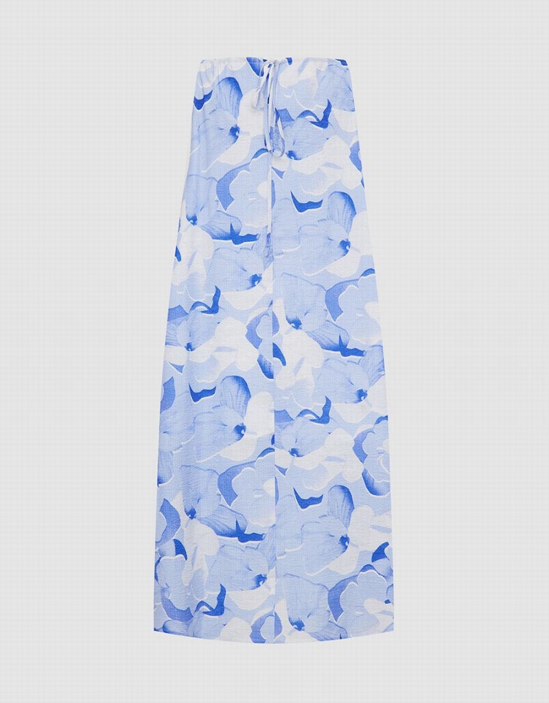 Vestido Urban Revivo Floral Print Cami Midi Sundress Mujer Azules | DRW9290BB