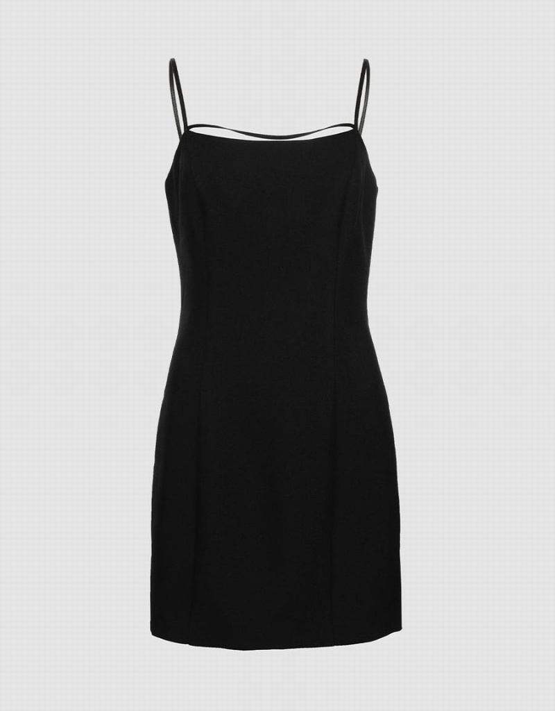 Vestido Urban Revivo Plain Mini Cami Mujer Negros | WIB2852MK