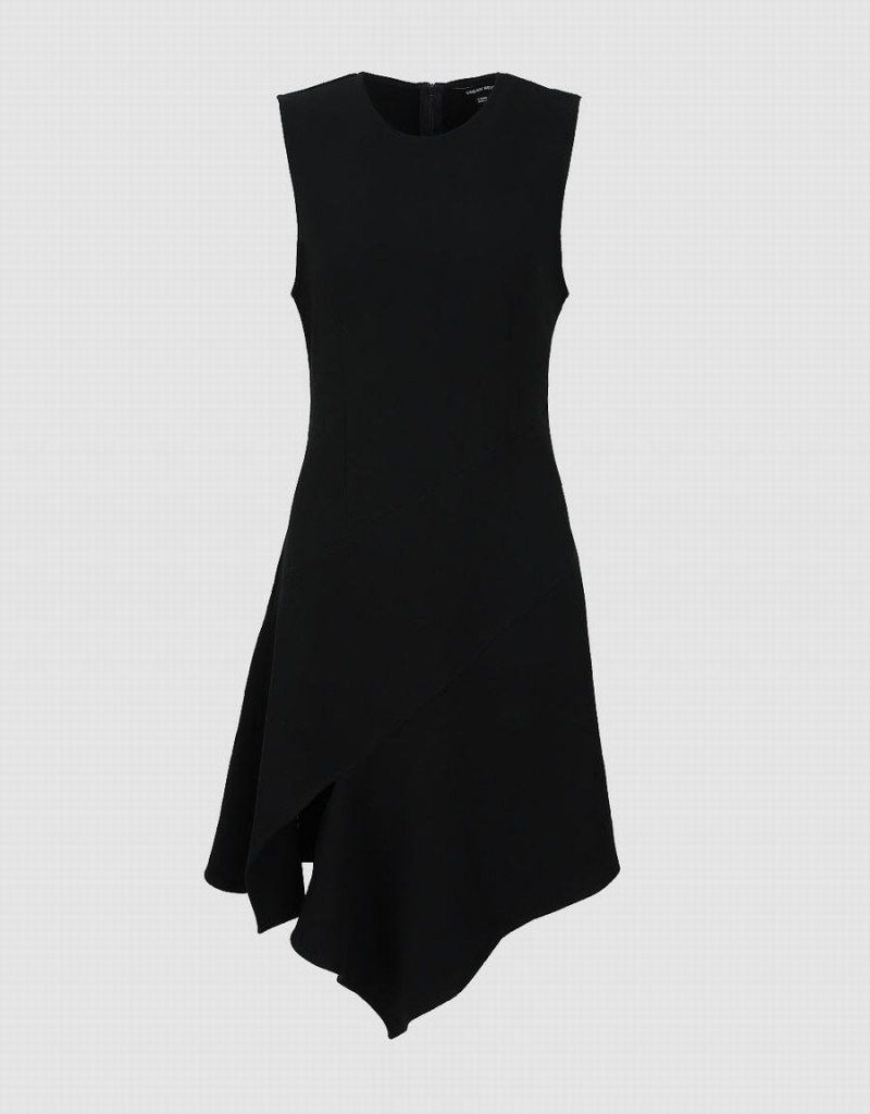 Vestido Urban Revivo Sin Manga Crew Neck Mini A-Line Mujer Negros | PBF7269GH